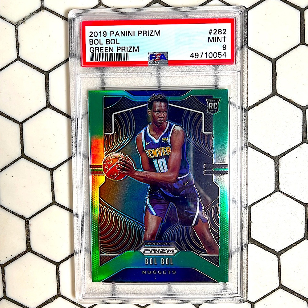 2019-20 Panini Green Prizm #282 Bol Bol Denver Nuggets RC Rookie PSA 9 MINT